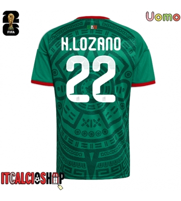 Messico Hirving Lozano #22 Prima Maglia Mondiali 2026 Manica Corta